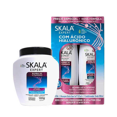 Kit Shampoo y Acondicionador + Mascarilla Capilar Bomba de Vitaminas