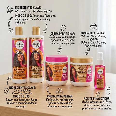 Kit Salón Line SOS Cachos Ultra Gloss | Definición y Brillo 