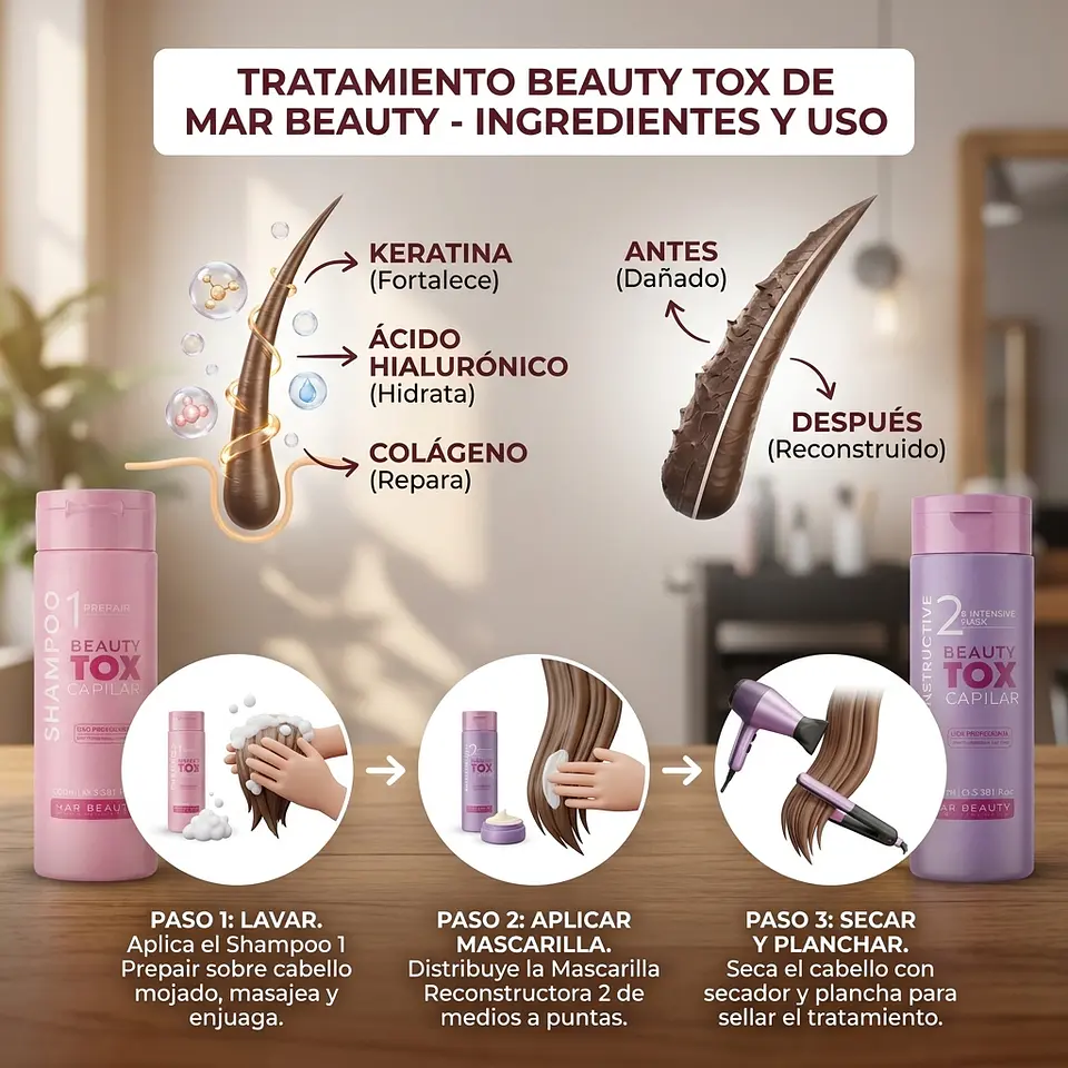 Tratamiento Recontructor B-tox 100 ml. 4