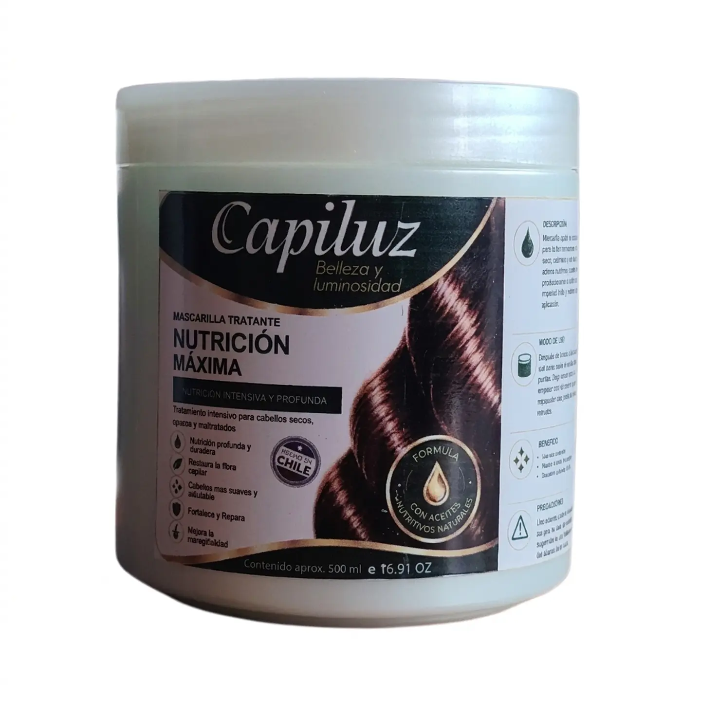 Kit Multiacción Capiluz 5 en 1 | Cuidado Integral para Cabellos Secos Dañados y Rebeldes 4
