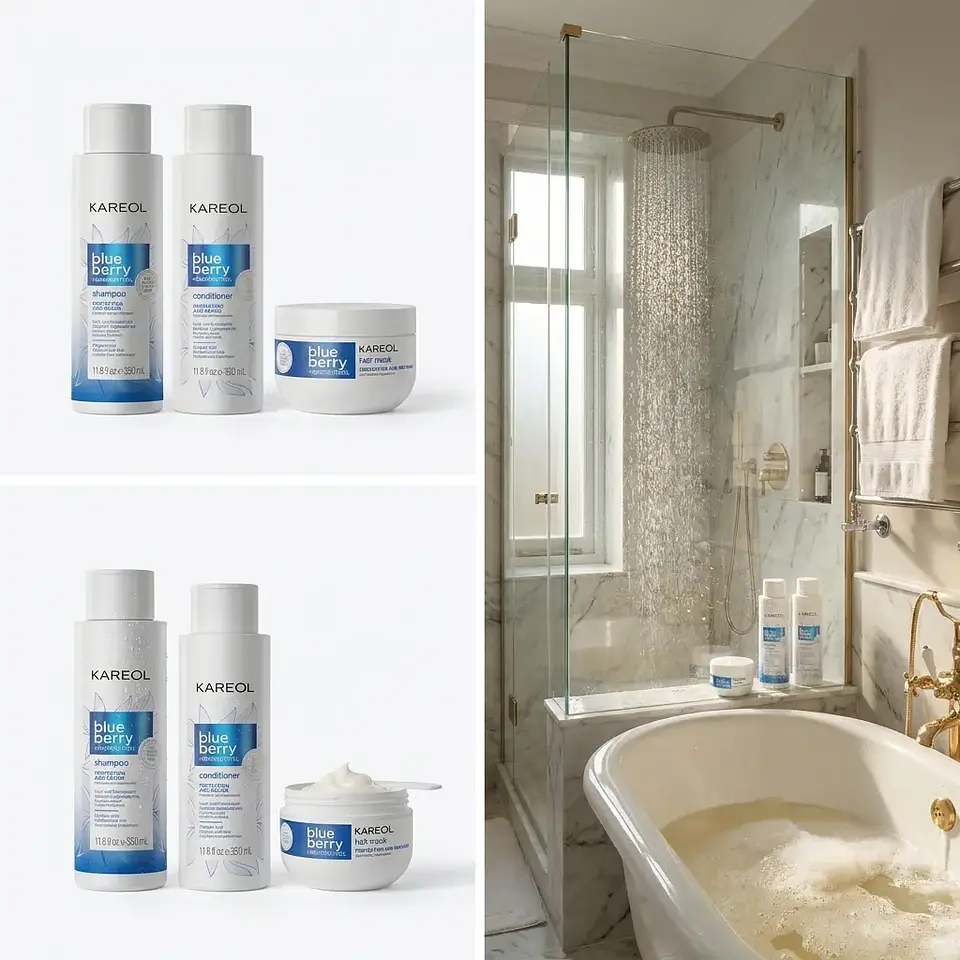 Pack  Shampoo + Acondicionador y Mascara Blue Berry + Resveratrol  4