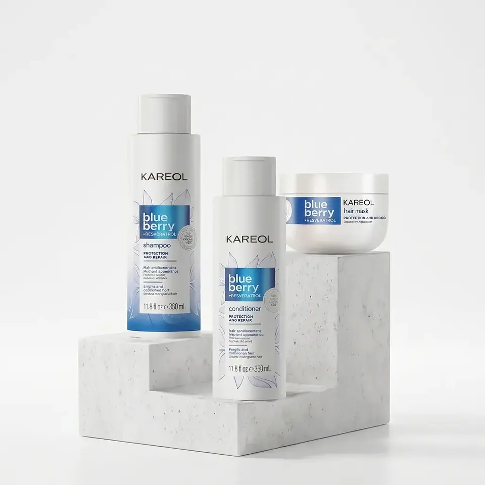 Pack  Shampoo + Acondicionador y Mascara Blue Berry + Resveratrol  1