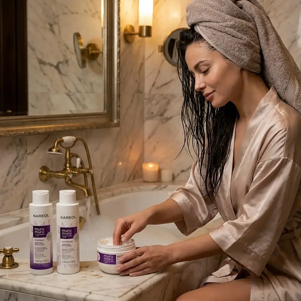 Pack  Shampoo + Acondicionador y Mascara Muru Muru + hyaluronico  kareol 3