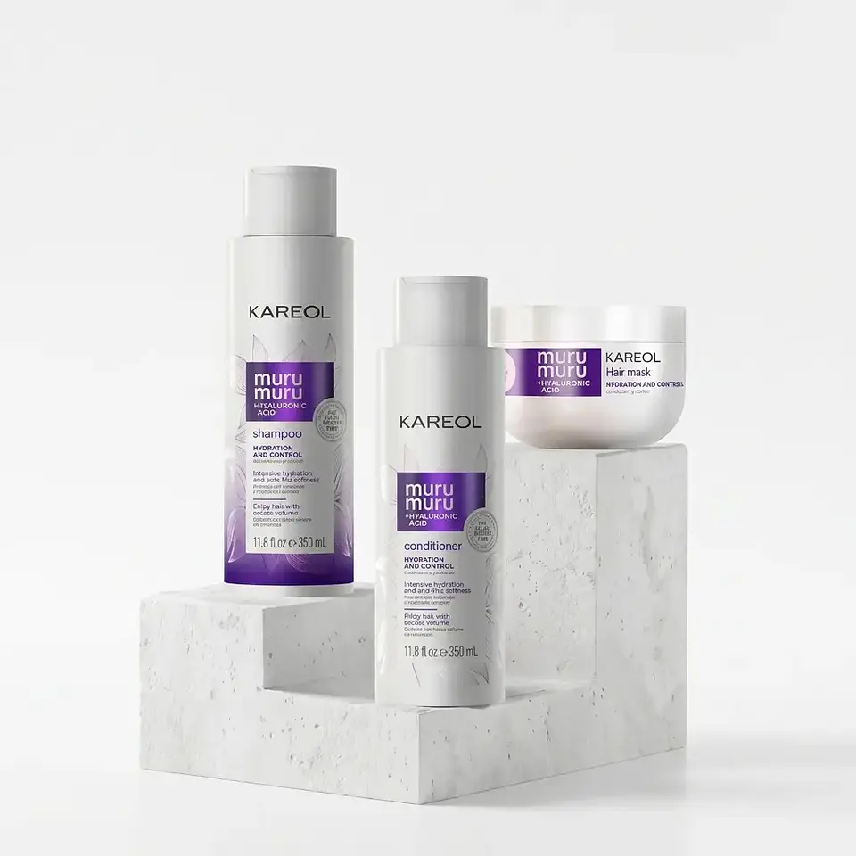 Pack  Shampoo + Acondicionador y Mascara Muru Muru + hyaluronico  kareol 1