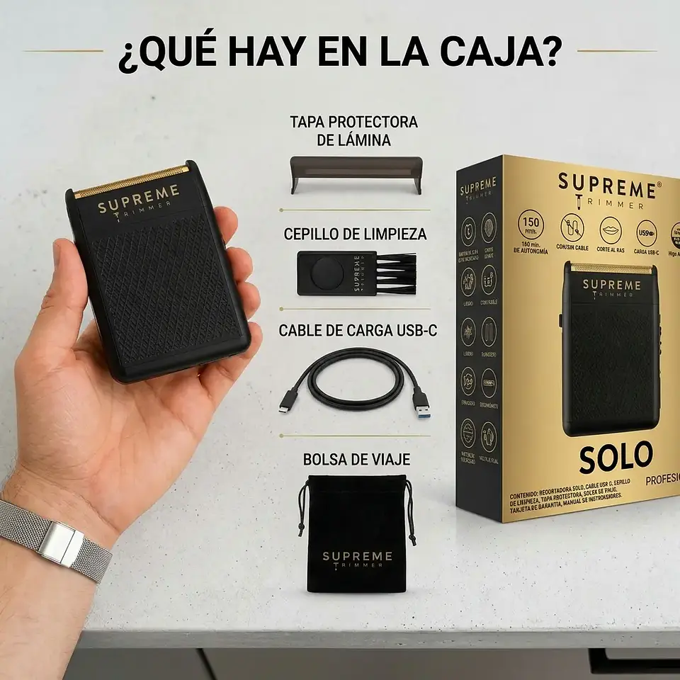 Afeitadora Shaver Supreme Trimmer Solo +  Clipper oil  3