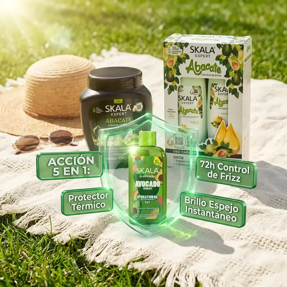 Kit Skala Aguacate Abacate Shampoo Crema Acondicionador Y Oleo 2