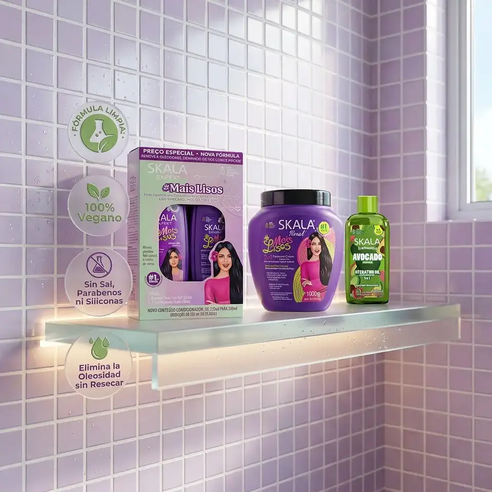 Kit Skala Mais Lisos 4 en 1: Efecto Espejo, Control Frizz y Óleo Térmico 6