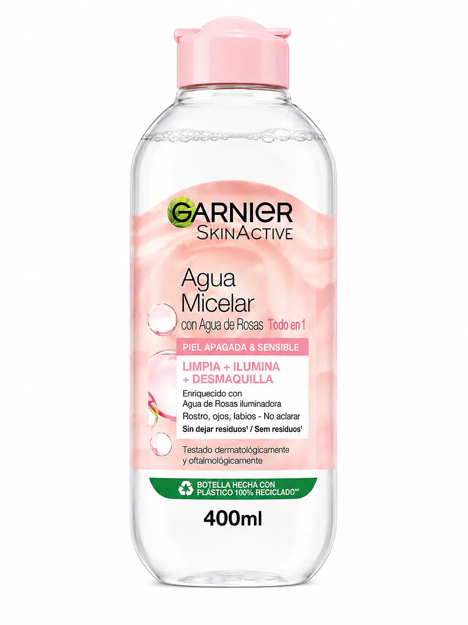 Agua Micelar Garnier SkinActive con Agua de Rosas 1