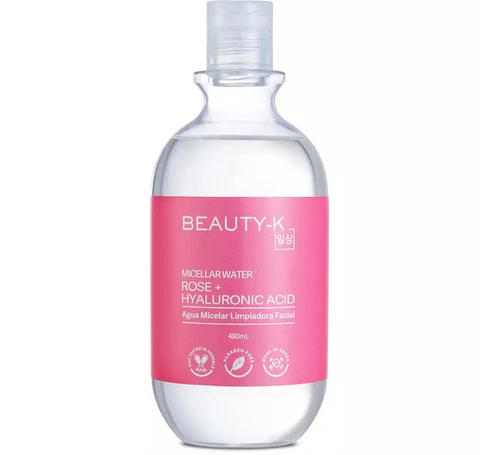 Agua Micelar Limpiadora Facial Beauty-K Rosas + Ácido Hialurónico