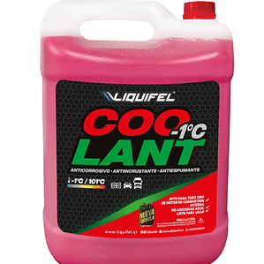 REFRIGERANTE COOLANT -1 ROJO ANTICORROSIVO 10 LITROS