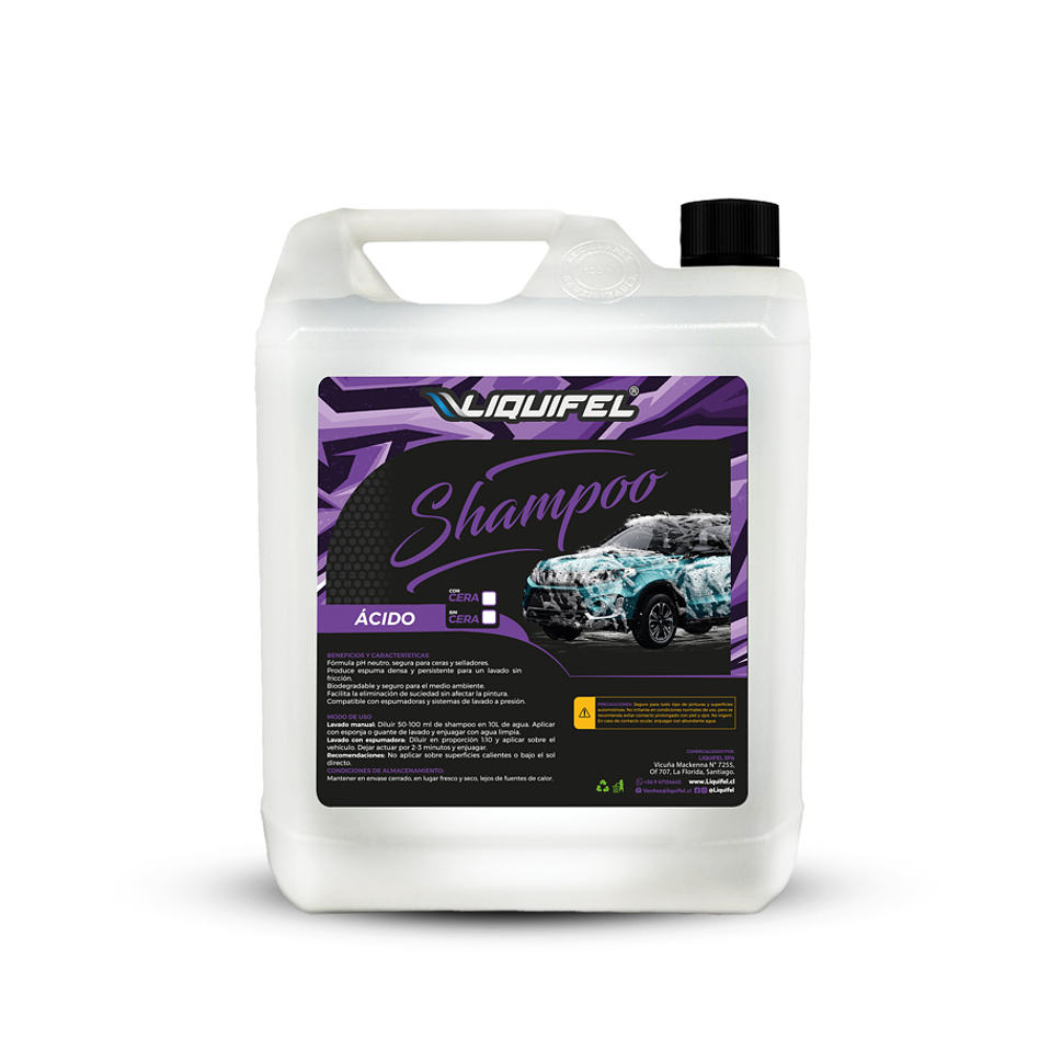 SHAMPOO PARA AUTOS ACIDO 5 LITROS 1