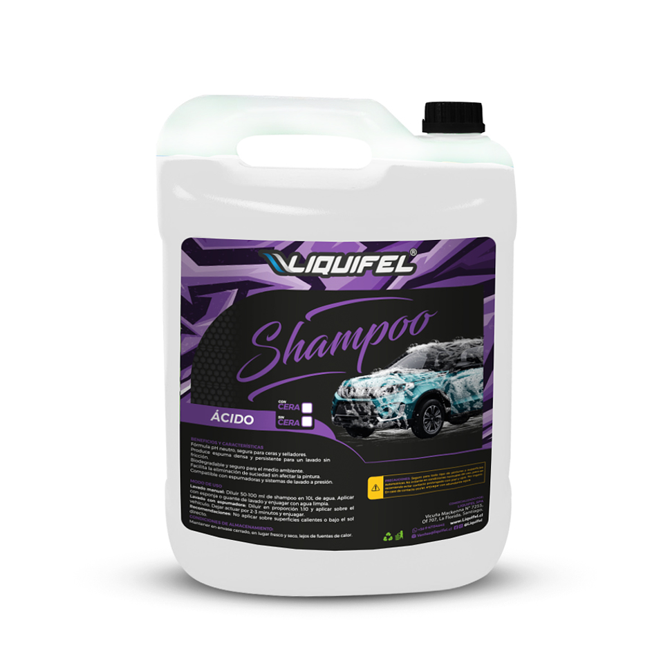 SHAMPOO PARA AUTOS ACIDO 10 LITROS 1