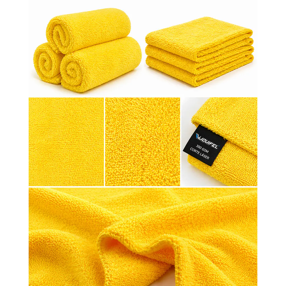 PAÑO MICROFIBRA PREMIUM 350 GMS AMARILLO 4
