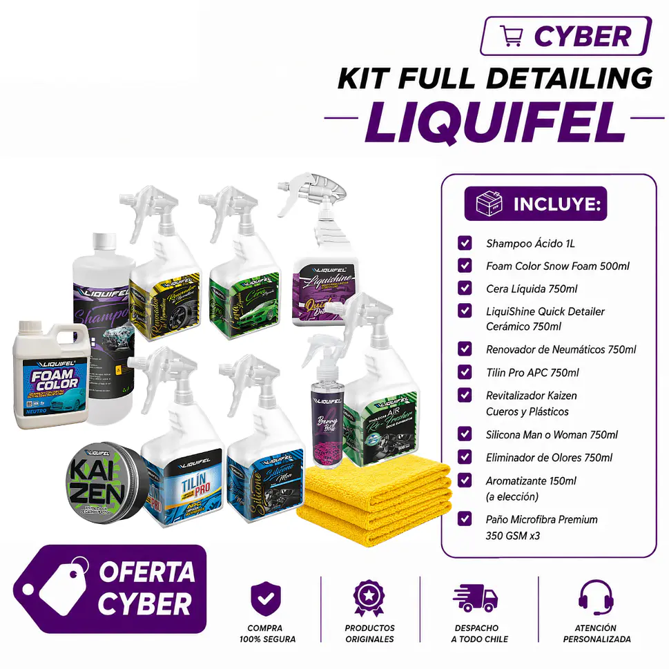 KIT FULL DETAILING LIQUIFEL 1