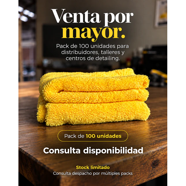 PAÑOS MICROFIBRA AMARILLA 350 GSM – VENTA POR MAYOR – PACK 100 UNIDADES 3