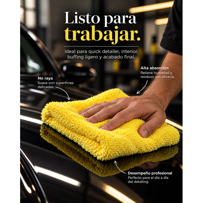 PAÑOS MICROFIBRA AMARILLA 350 GSM – VENTA POR MAYOR – PACK 100 UNIDADES 6
