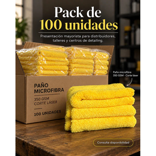 PAÑOS MICROFIBRA AMARILLA 350 GSM – VENTA POR MAYOR – PACK 100 UNIDADES 7