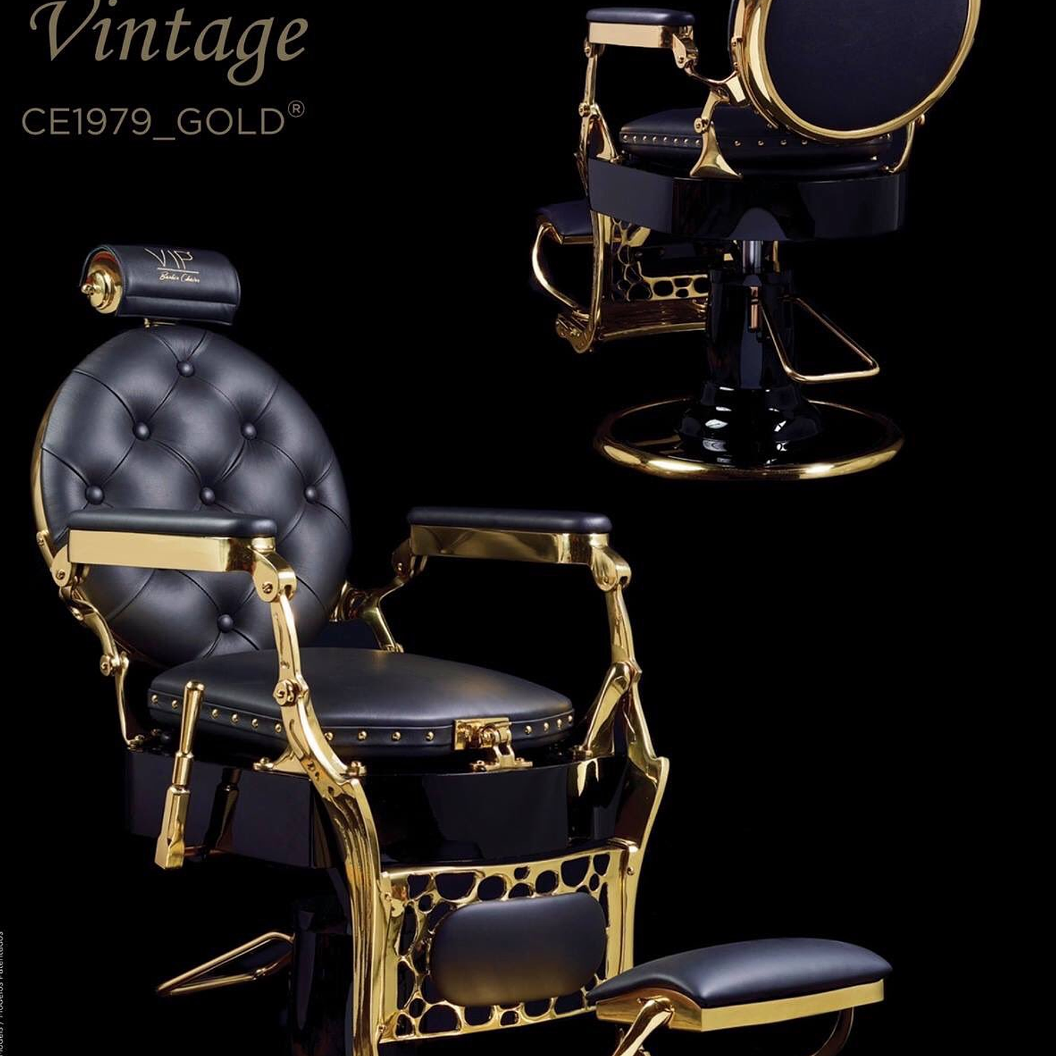 Barber Chair Golden Vintage CE1979 2