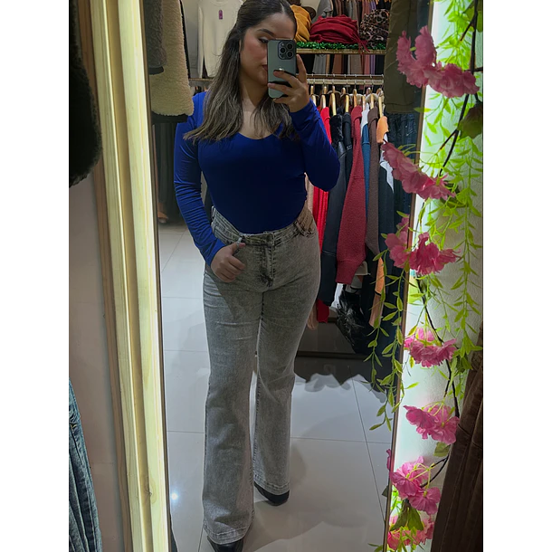 Jeans Flare Gris Claro (Cód. J9241) 4