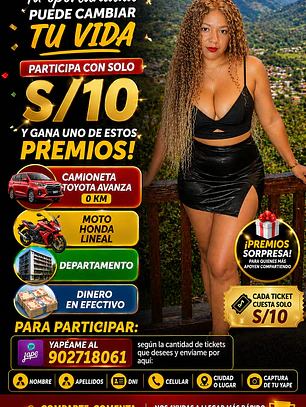 Tickets para los empresarios 10x10 – S/100 🟡 👉 El ticket , más exclusivo y con mayor peso en la rifa.