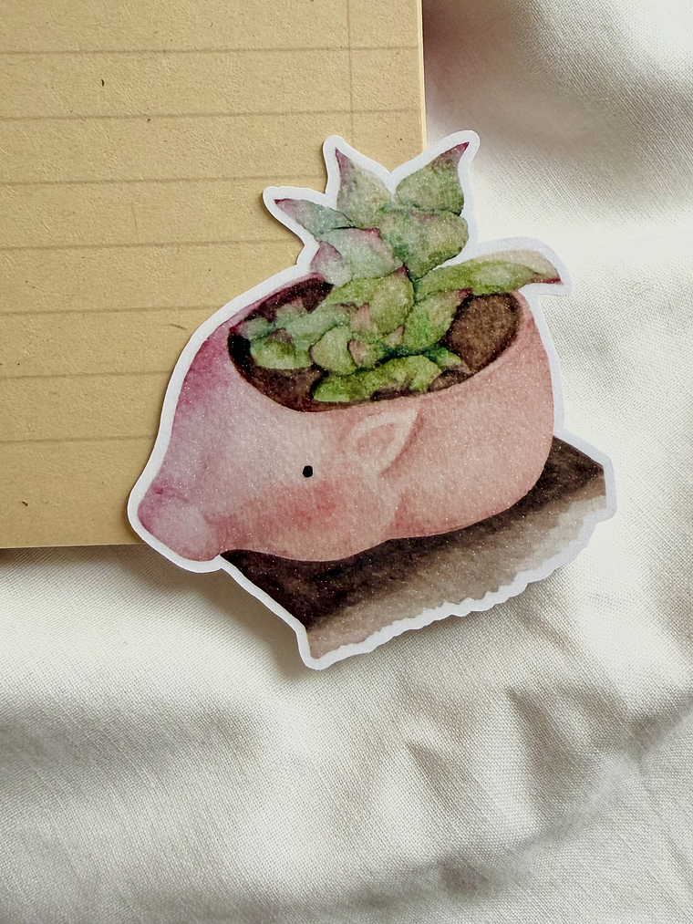 Sticker Cerdito suculento 1