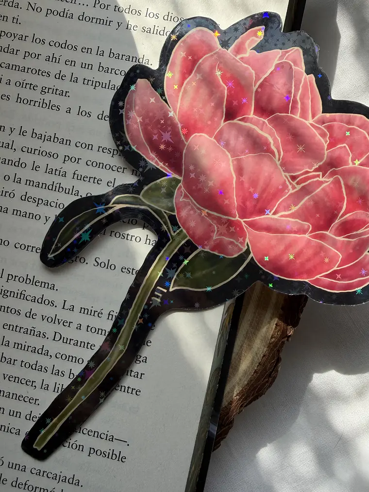 Marcapáginas Peonías 1