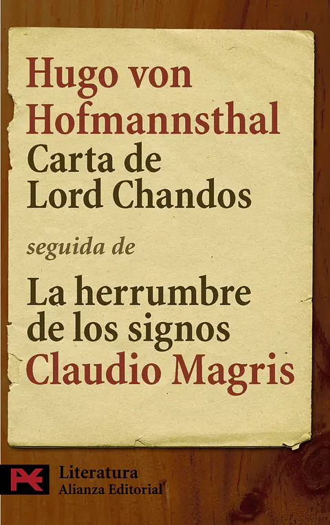 Hugo von Hofmannsthal - Carta de Lord Chandos