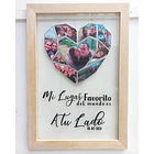 Cuadro Vidrio Corazón 1