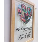 Cuadro Vidrio Corazón 2