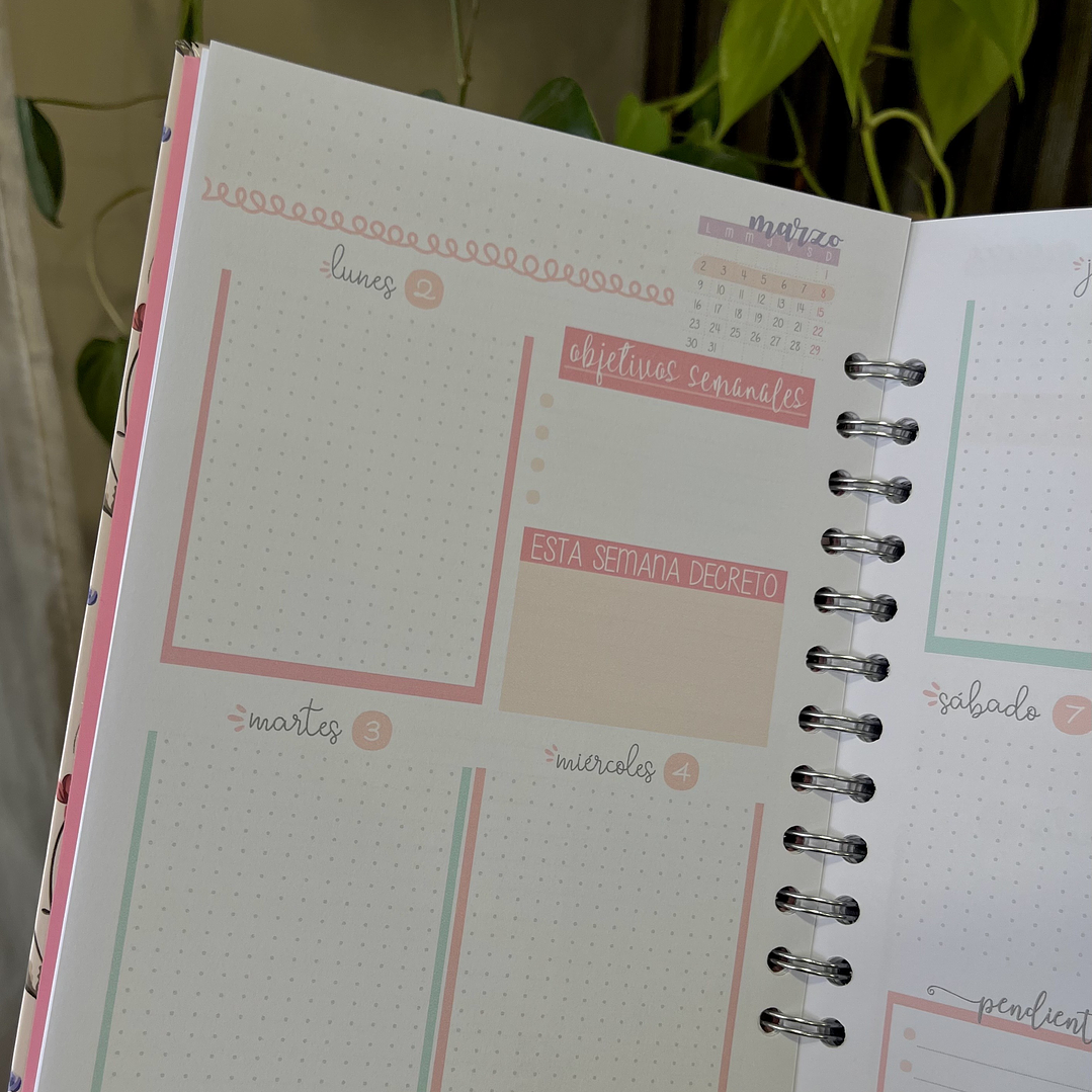 Planner 2026 Flores Vintage 13