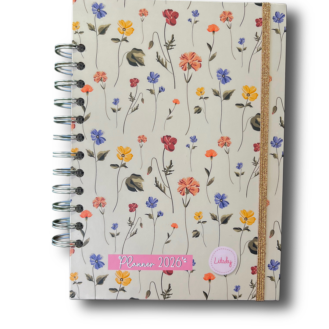 Planner 2026 Flores Vintage 1