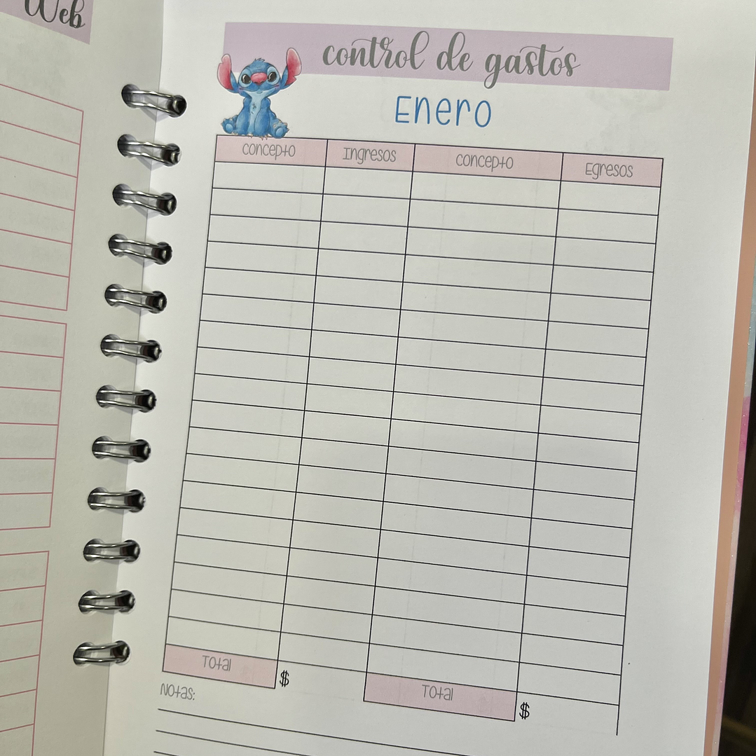 Agenda 2026 inspirada en Stitch 7