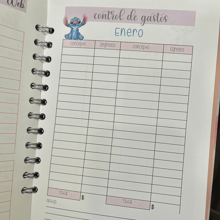 Agenda 2026 inspirada en Stitch 7