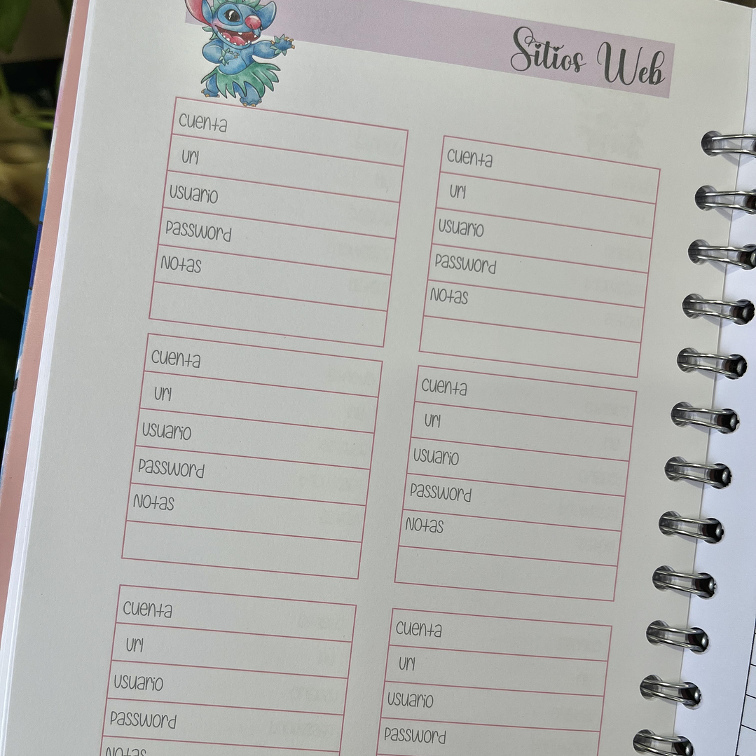 Agenda 2026 inspirada en Stitch 10