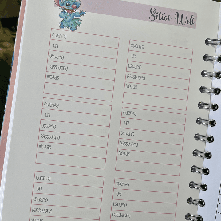 Agenda 2026 inspirada en Stitch 10