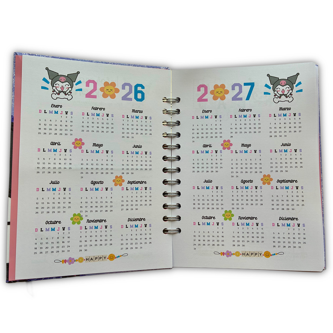 Agenda 2026 Glitter Kuromi 2