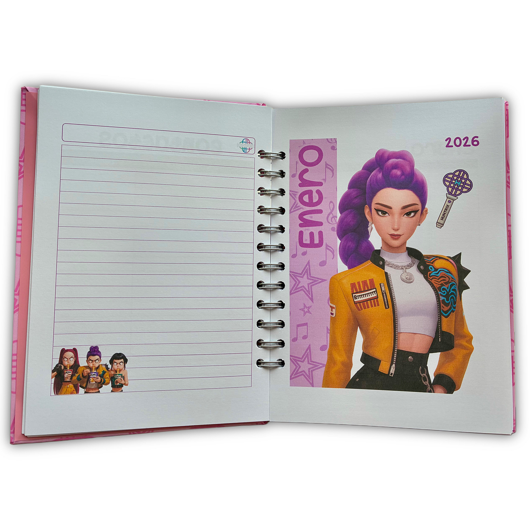 Agenda 2026 Las Guerreras K-Pop Glitter 3