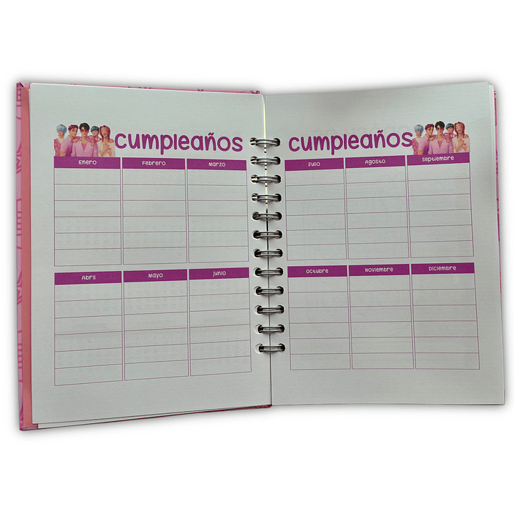 Agenda 2026 Las Guerreras K-Pop Glitter 12