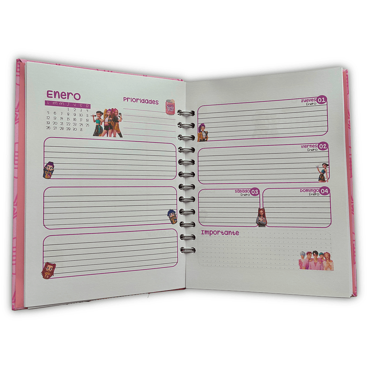 Agenda 2026 Guerreras K-Pop Glitter 4