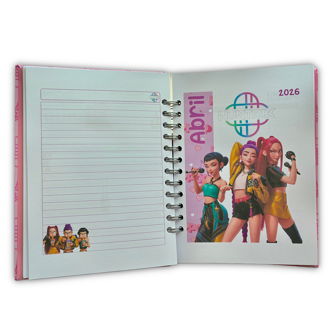 Agenda 2026 Guerreras K-Pop Glitter 9