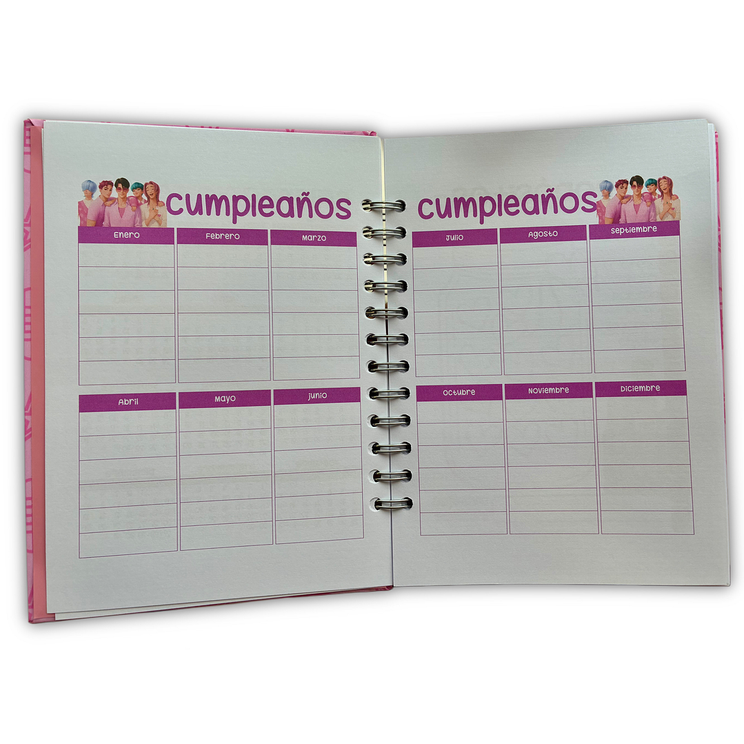 Agenda 2026 Guerreras K-Pop Glitter 12