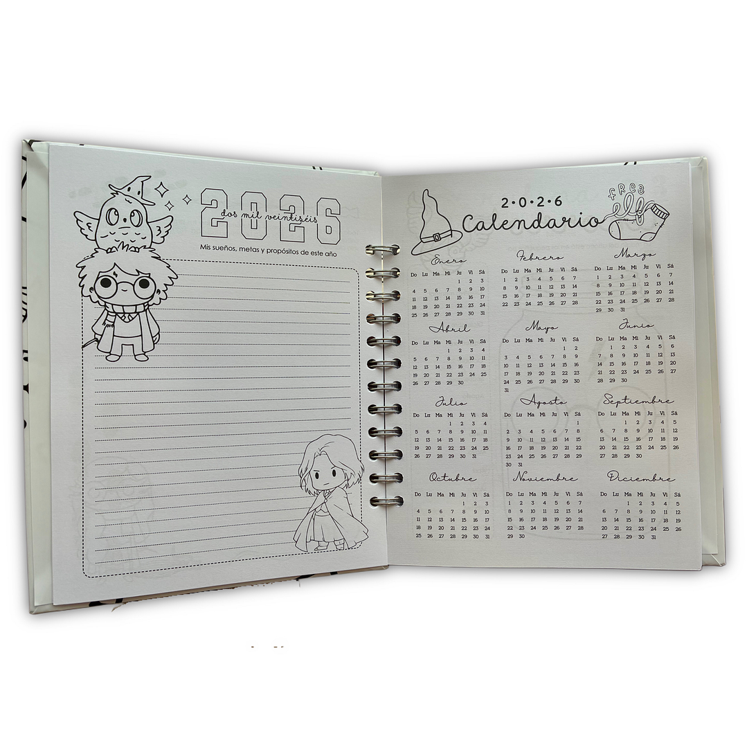 Agenda 2026 Harry Potter para colorear  2