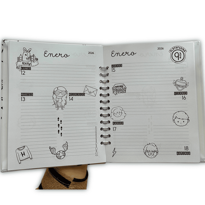 Agenda 2026 Harry Potter para colorear  3