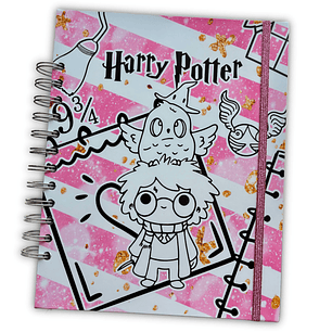 Agenda 2026 Harry Potter rosada para colorear