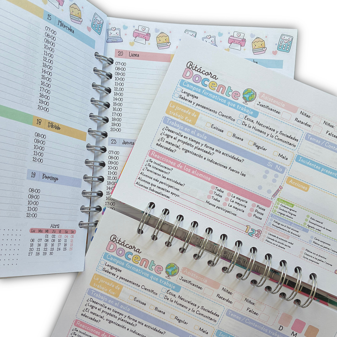 Pack Docente Educadora - Primaria (Planner + Bitácora) 7