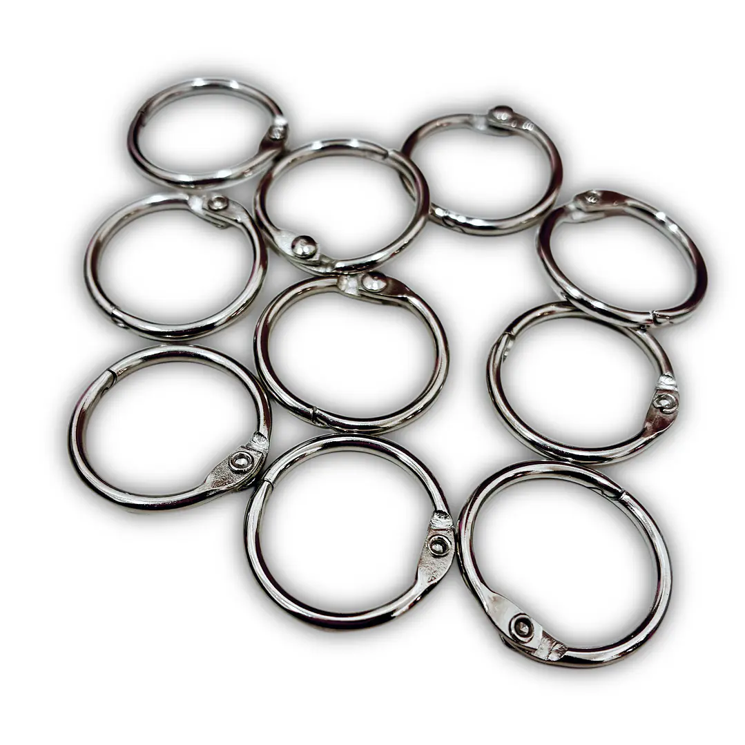 Argollas metálicas encuadernación pack 10 de 25mm  1