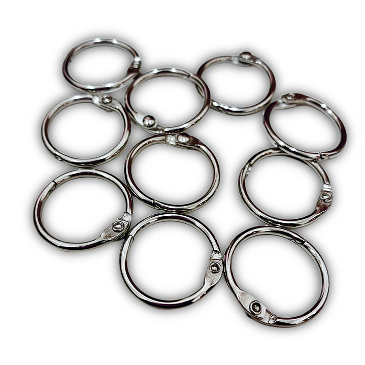Argollas metálicas encuadernación pack 10 de 25mm  1
