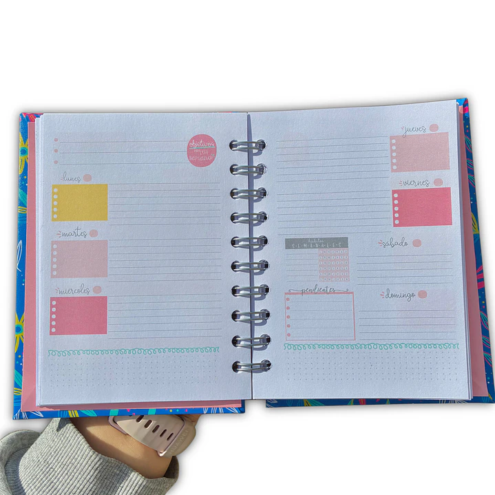 Miniplanner Sin fecha - Edición Líneas - Tricolor  2