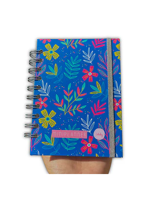 Miniplanner sin fecha - Edición Puntos - Flores neón 