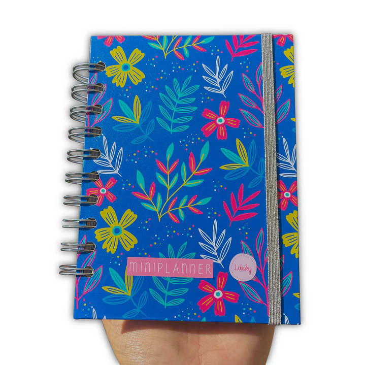 Miniplanner sin fecha - Edición Líneas - Flores neón  1